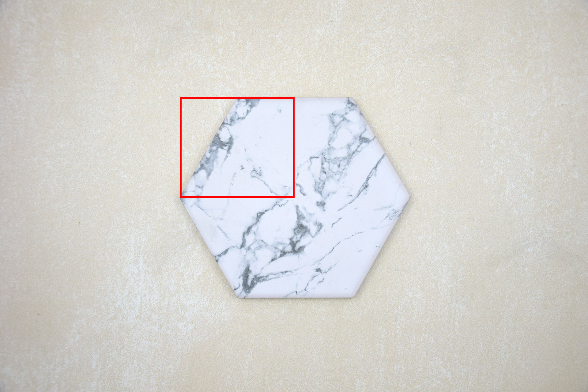 Hexágono Mármol Carrara-muestra