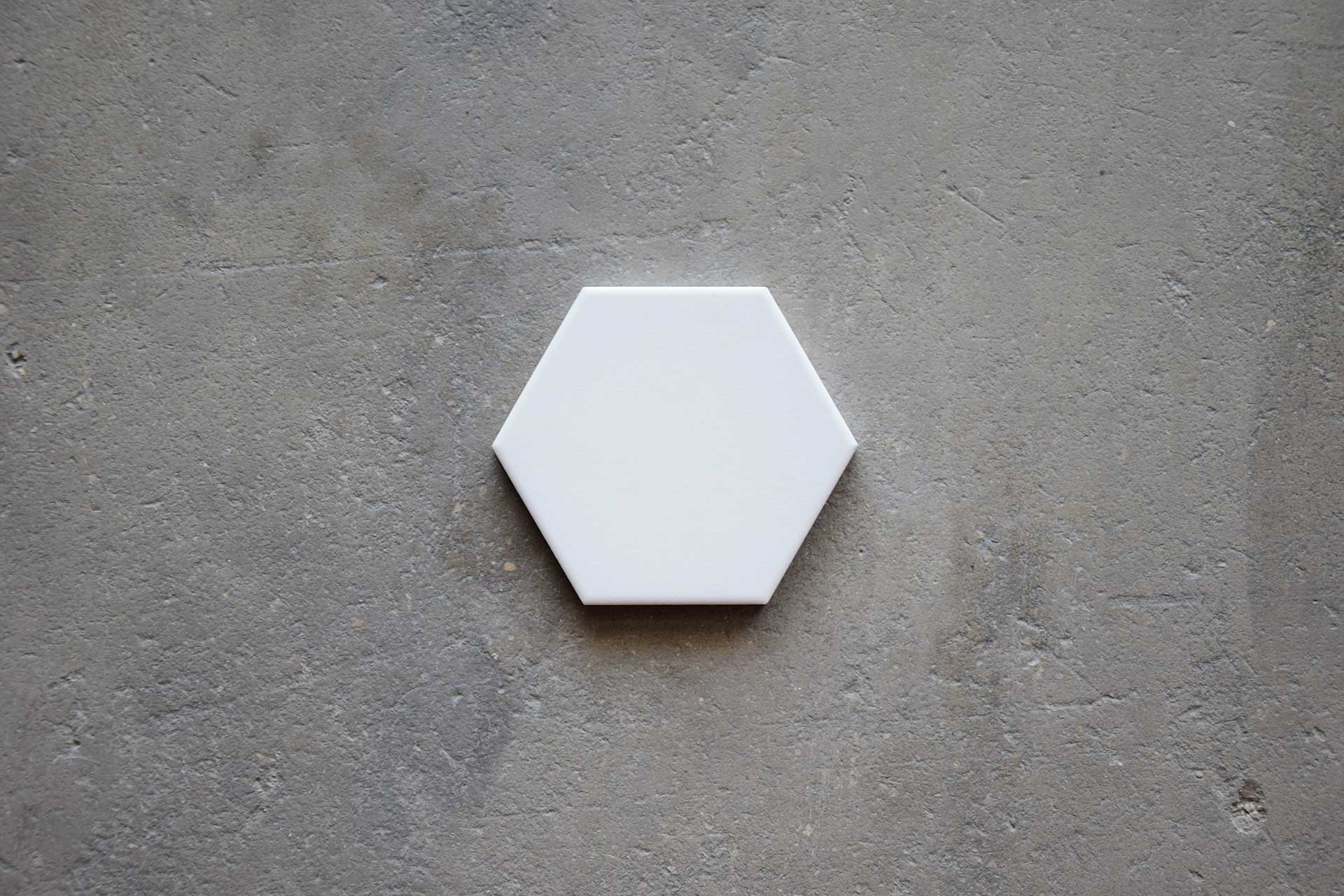 Azulejo Porcelanicos Hexagonal Blanco Mate