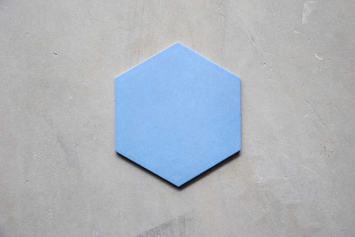 Porcelánico Hexagonal Origami Azul