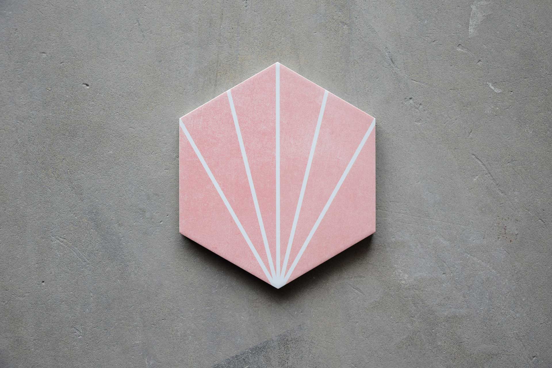 Porcelánico Hexagonal Origami Rosa