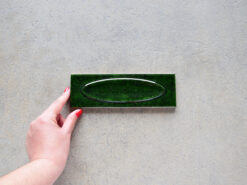 azulejo verde rectangular brillante