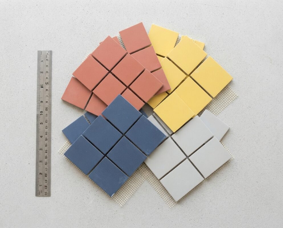 malla mosaico colores
